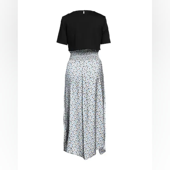 Maje Size Medium In Écru/blue Lily Of The Valley Dress - Picture 2 of 4